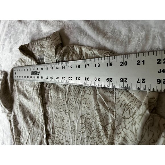 Chico's Womens Printed Button-Up Shirt Top Size 3 Lightweight 3/4 Sleeve Casual - Picture 6 of 9